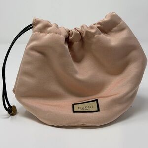 Gucci Beauty Blush Pink Cosmetic Drawstring Bag